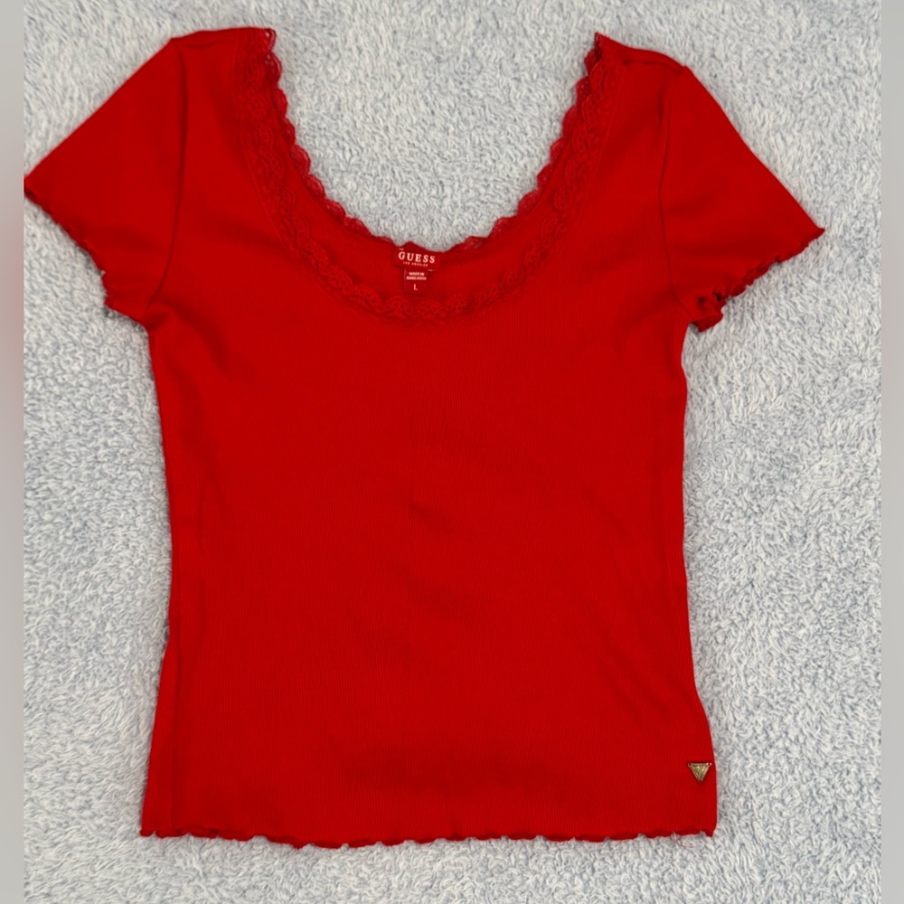 Guess Women Shirt Size L Crop Top Juniors